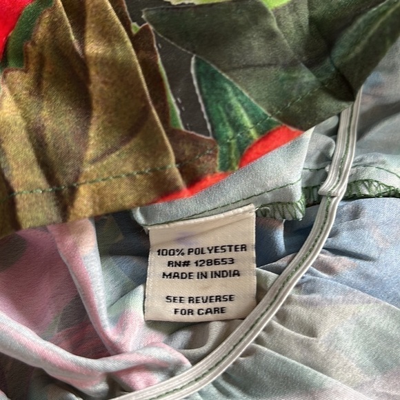 Nwt Rachel Zoe Women’s Tropical Butterfly 1/4 Sleeve Off shoulder Cropped Top L - Picture 15 of 16